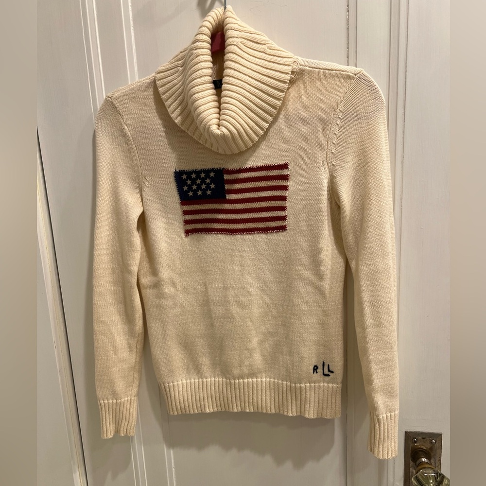 ❌SOLD❌Ralph Lauren flag sweater XS